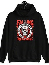 Men's  Women's Black Falling In Reverse Band Logo Hoodie - Oversized Streetwear