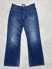 Big Star Jeans Men’s SZ 31x32 Blue Denim Thick Stitch Pioneer Boot Cut USA MADE