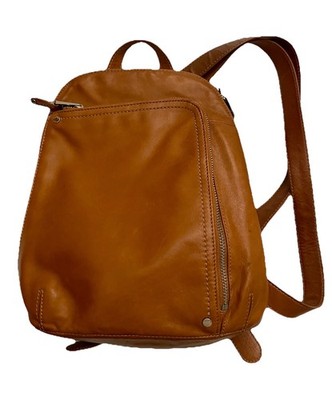 TIGNANELLO Caramel Brown LEATHER Backpack Style SHOULDER BAG Purse