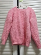 Angora Blended Jumper Super Soft Fluffy Fuzzy Pullover
