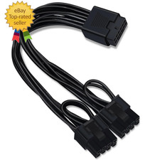 12VHPWR Cable Extension, 16 Pin Female to Dual 8 Pin 6 2 Male Pcie Conversion G