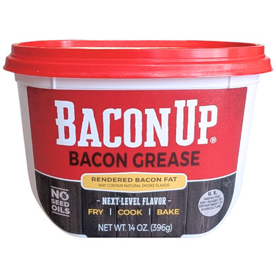 Bacon Up Bacon Grease Rendered Bacon Fat for Frying, Cooking, Baking, 14 ounces