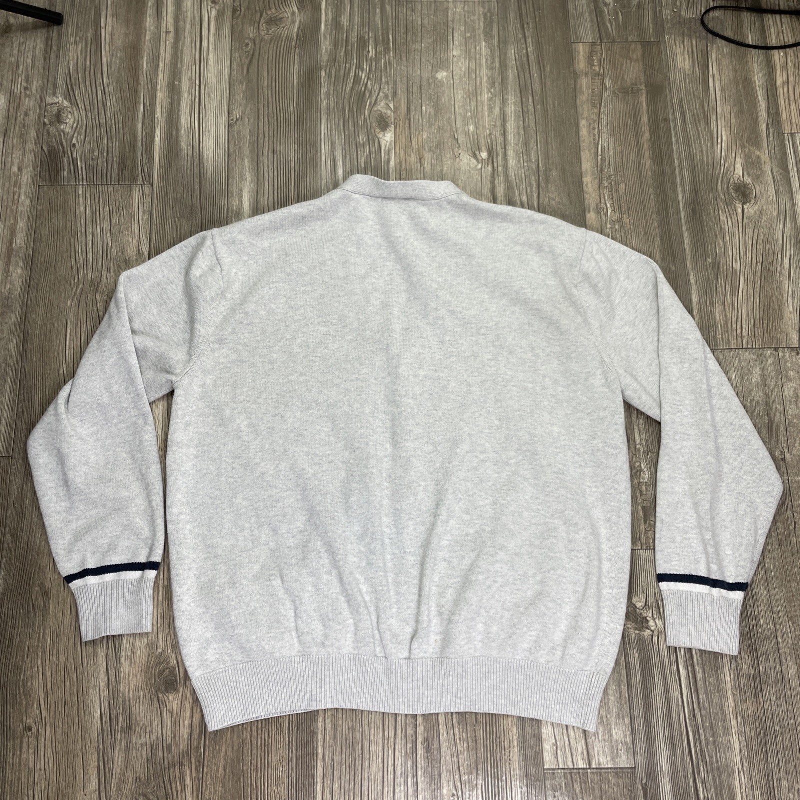 Lacoste Cotton Cardigan Knit Sweater Mens Gray Size 6 Mens XL Button Up thumbnail 9