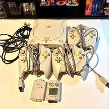 SEGA Dreamcast Console Hooks up w/ 3 Controllers & Special Memory Cards Works🔥