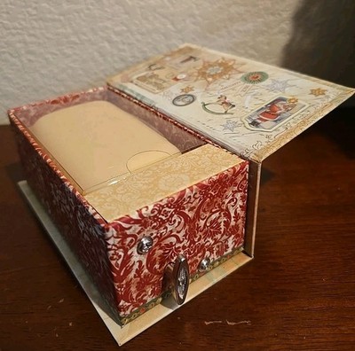 Punch Studio Christmas Bar Cranberry Soap In Keepsake Musical Box Santa 4 OZ