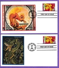 2 CHINESE LUNAR NEW YEAR OF THE DRAGON First Day Covers