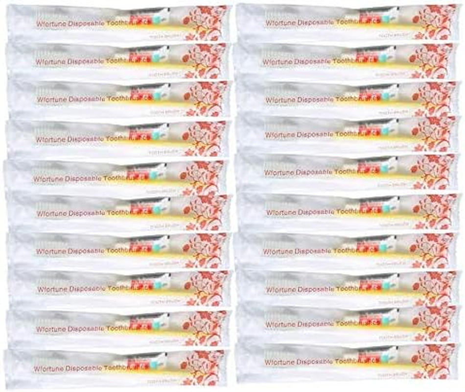 Amcho 100 Spazzolini Monouso con Dentifricio per Hotel e B&B