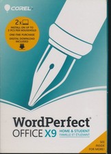 Wordperfect Office: Home  Student X9 PC DVD-ROM productivity word processor BOX
