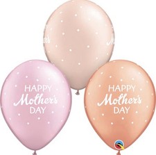 Qualatex 11” Mothers  Day Polka Dot Print Latex Balloons (25)