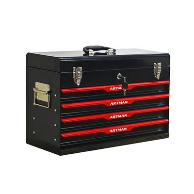 ARTMAN 20'' Portable Steel Tools Chest Cabinet 4 Drawers Storage Box Organizer