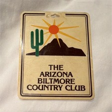 Arizona Biltmore Country Club Torba golfowa Etykieta Plastikowa Beżowa Wielokolorowa