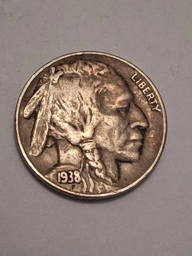 1938-D Buffalo Nickel- FULL HORN-Extra Fine Better Date Nice Original Coin BN832