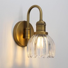 Vintage Textured Glass Sconce Wall Light Industrial Wall Lights for Bedroom Loft