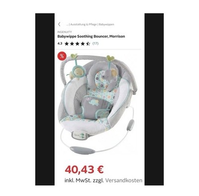 Ingenuity Morrison Wiegewippe mit Musik - Türkis (11203)