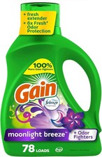 Gain + Aroma Boost Liquid Laundry Detergent, Moonlight Breeze, 78 Loads, 113 oz 0.17 per gallon