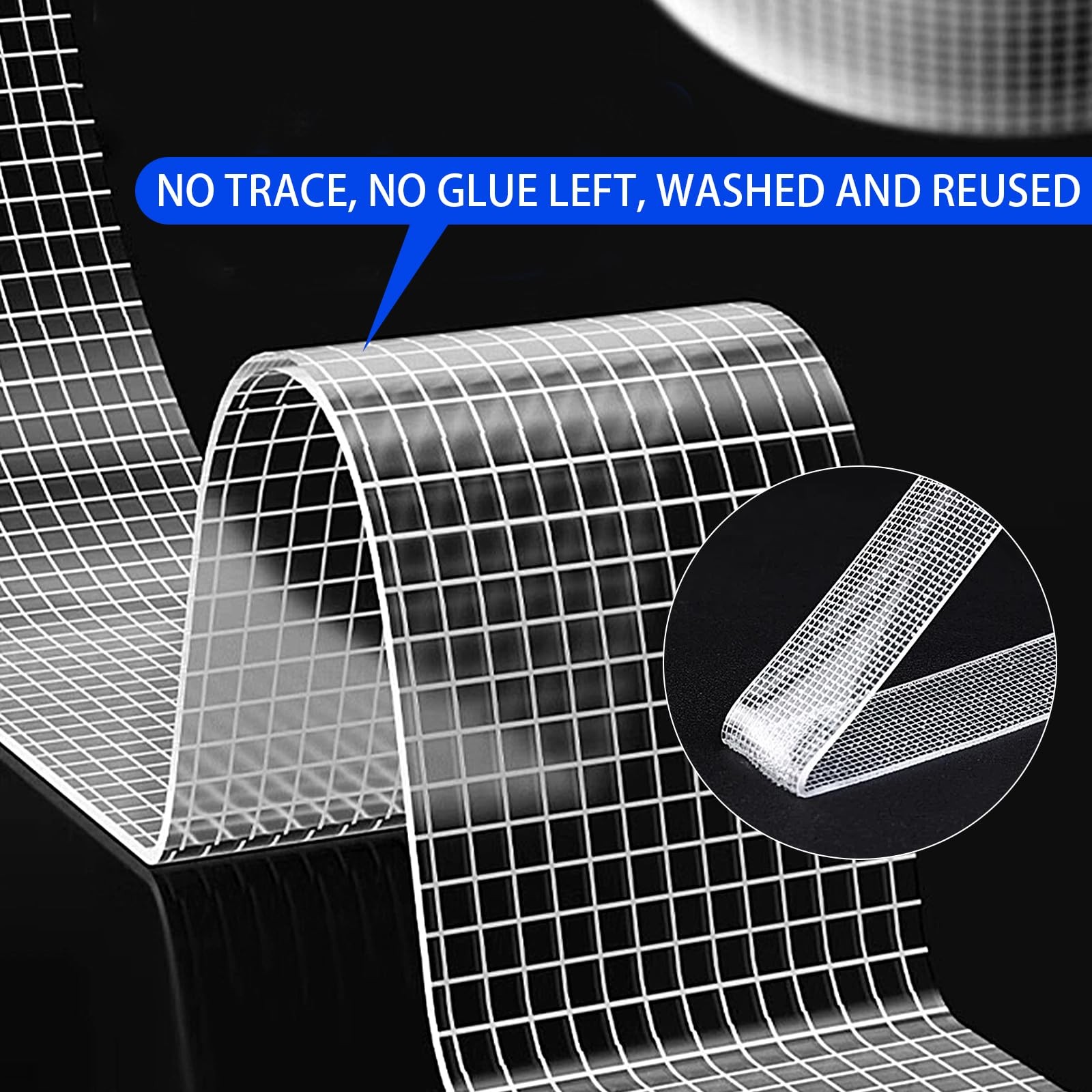 2PCS Clear Double Sided Nano Tape Heavy Duty Removable Mounting 20FT