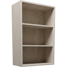 900mm High 600mm Matt Oak Kitchen Wall Unit Without Doors Fully Assembled