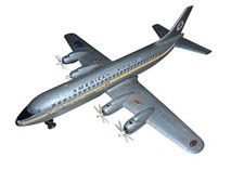 Vintage American Airlines DC-7 Tin Litho Plastic Battery Operated Toy Plane