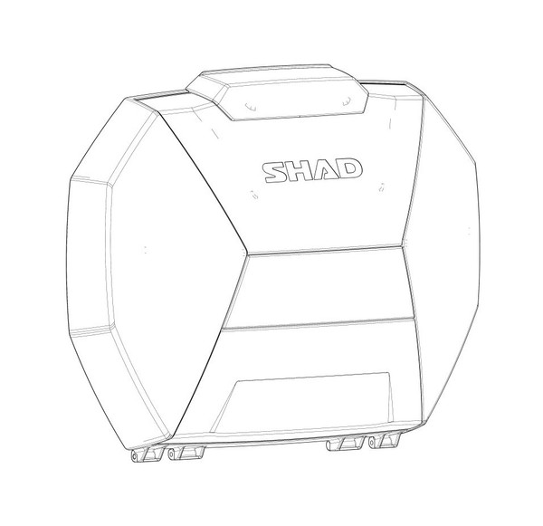 Shad Ersatz-Aluminiumdeckel FüR Seitenkoffer SH38X-image