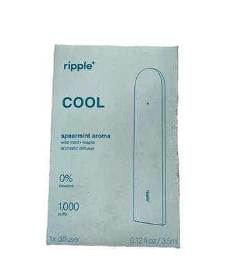 Ripple Cool Spearmint Aroma 0% Nicotine 1,000 Puffs 1x Diffuser 0.12fl Oz/3.5ml