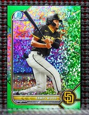 JAMES WOOD - 2022 BOWMAN CHROME PROSPECT GREEN MINI-DIAMOND REFRACTOR #BCP108