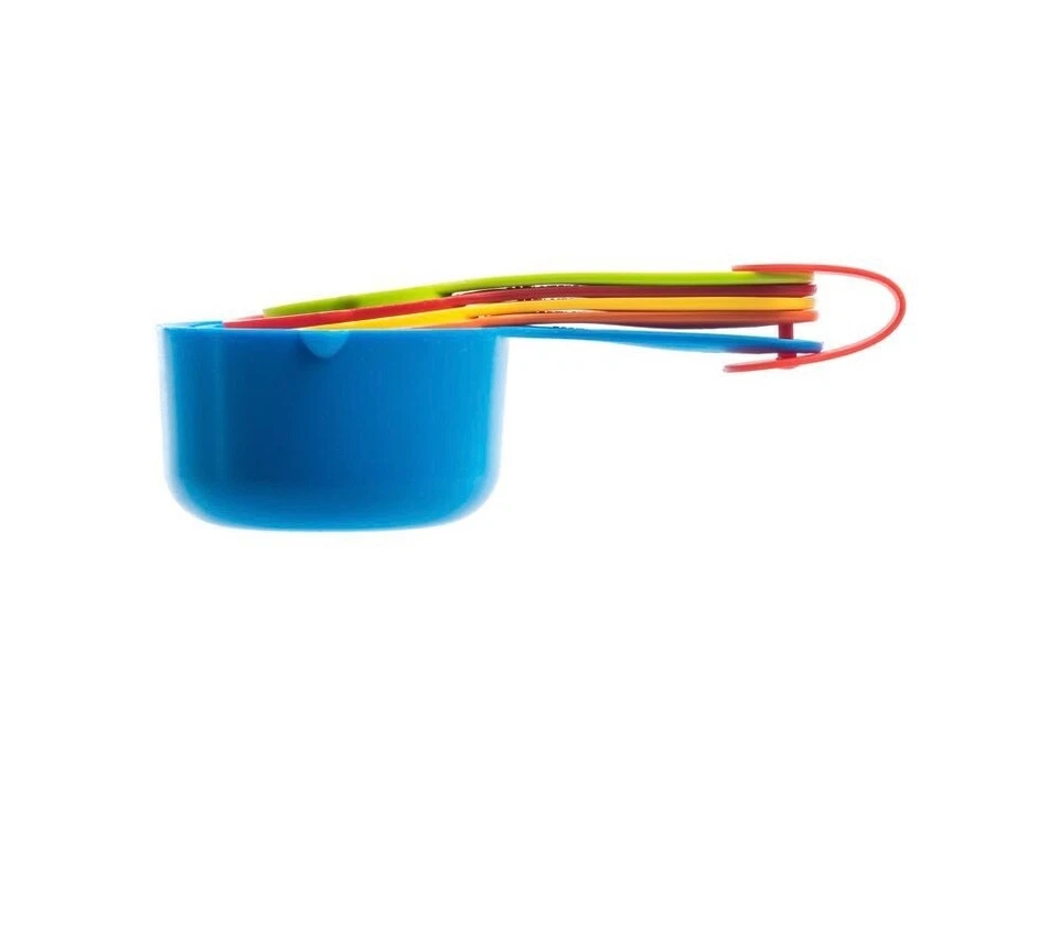 Multi-Color Measuring Cups and Spoons 5 Piece Set Plastic Cooking Kitchen Tools - Image 2 of 4