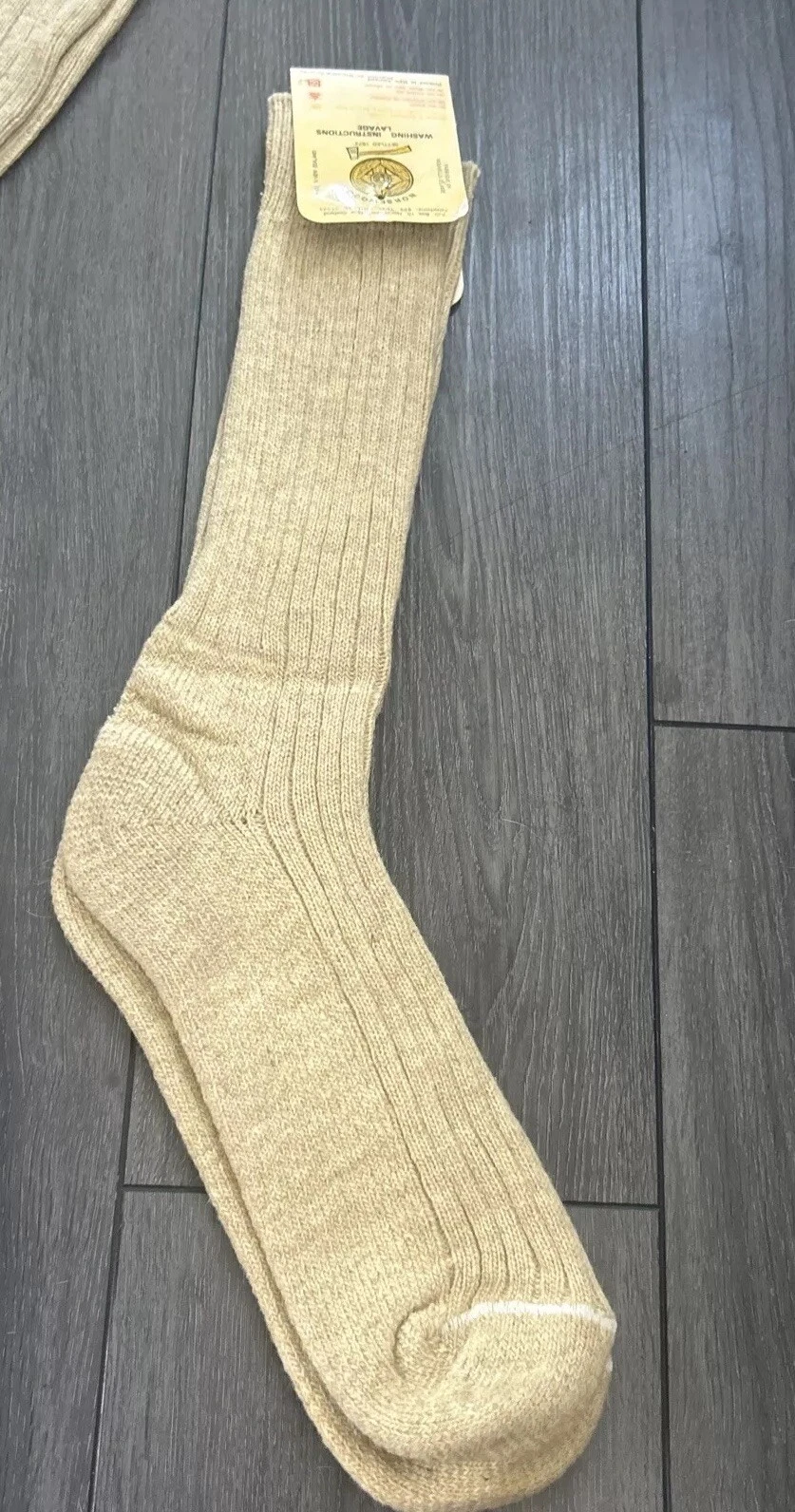 HTF VTG THICK 100% WOOL OVER THE Calf WADER BREEKS SOCKS OLD SCHOOL QUALITY RAGG