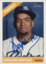 ODRISAMER DESPAIGNE SAN DIEGO PADRES SIGNED CARD ANGELS ORIOLES WHITE SOX MARLIN