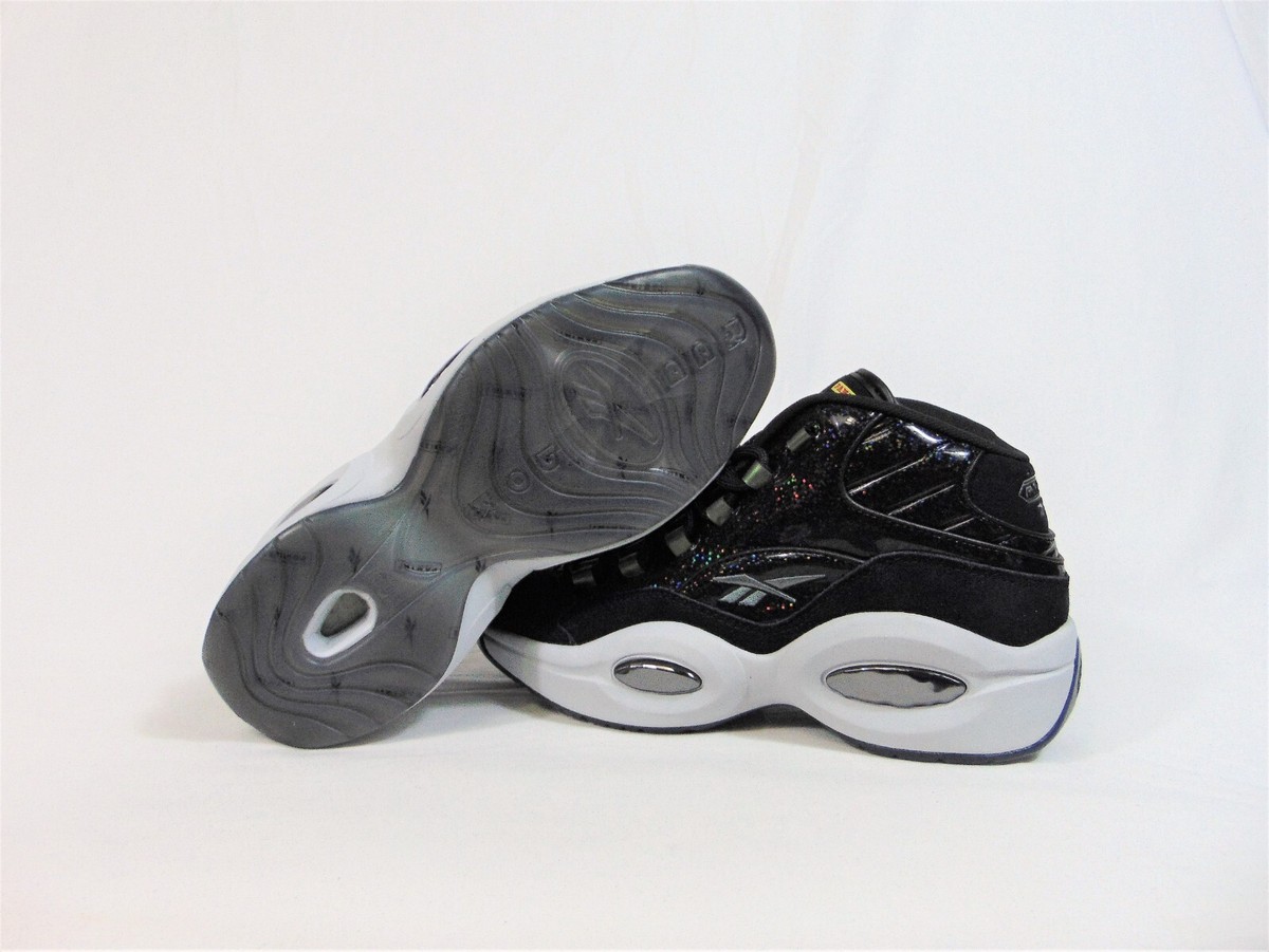 reebok question バスケットシューズ ブラック Reebok x Panini Allen Iverson Question Mid Basketball Shoes