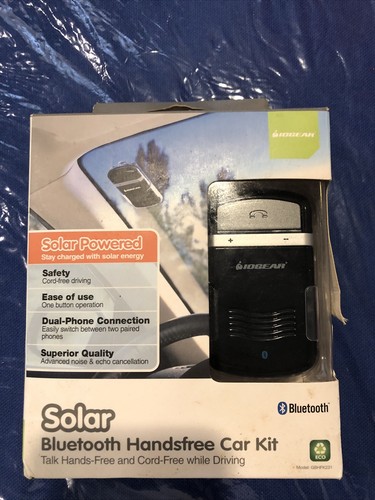 Zupełnie nowy zestaw samochodowy IOGEAR Solar Bluetooth Zestaw głośnomówiący (GBHFK231) Czarny - Zdjęcie 1 z 12