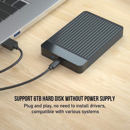 Upgraded Support 6TB Slim USB 3.0 Type C to 2.5-Inch Sata Hard Drive Enclosure - Picture 7 of 13