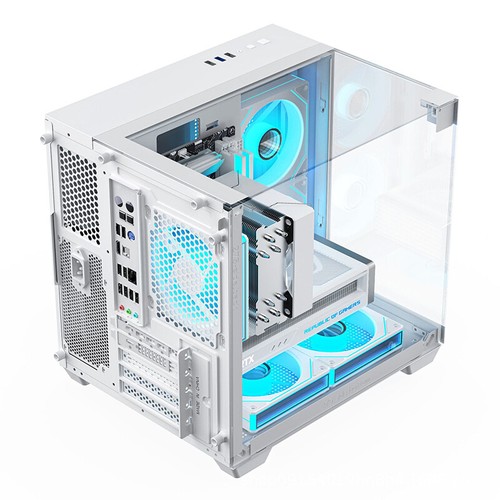 270 Degree Transparent Computer Case Desktop PC Tower For M-ATX/ITX Motherboard - Photo 2/16