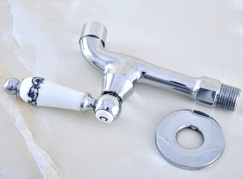 Lengthen Polished Chrome Faucet Mop Pool Faucet Wall Faucet Kitchen/Garden av163 - Picture 6 of 6