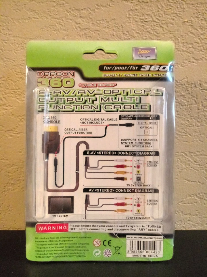 AV Optical Output Cable For The Xbox 360 Gold Ends S-AU - Image 3 of 4