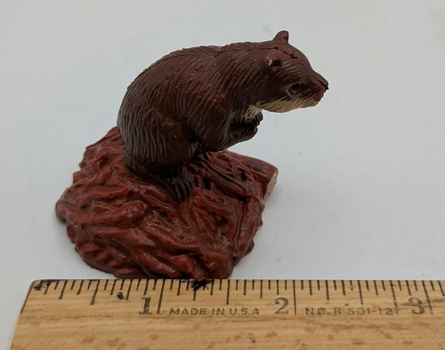 K&M Beaver on Dam Plastic Animal Figure 2" - Picture 6 of 7