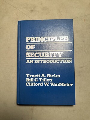 Principles Of Security, Vintage Hardcover 1981