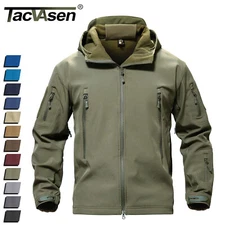 Tacvasen Men's Outdoor Jackets Waterproof Softshell Hiking Work Coat Windbreaker