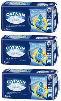 Catsan Smart Pack 3x2 Katzenstreu nicht klumpend superabsorbierend