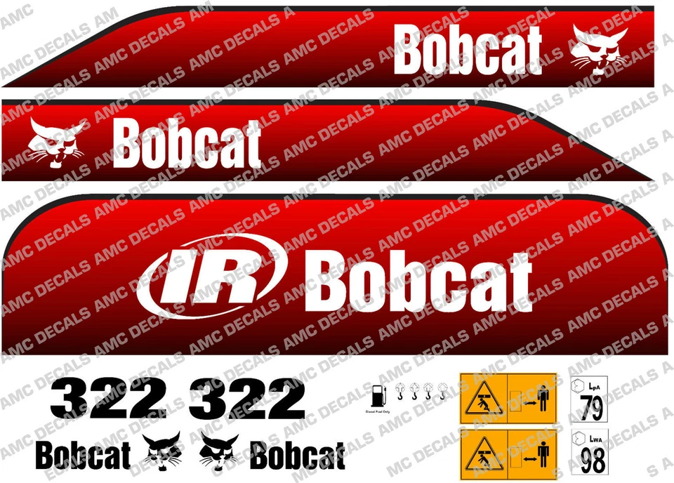 BOBCAT 322D MINI BAGER DECAL SET - Bild 1 von 1
