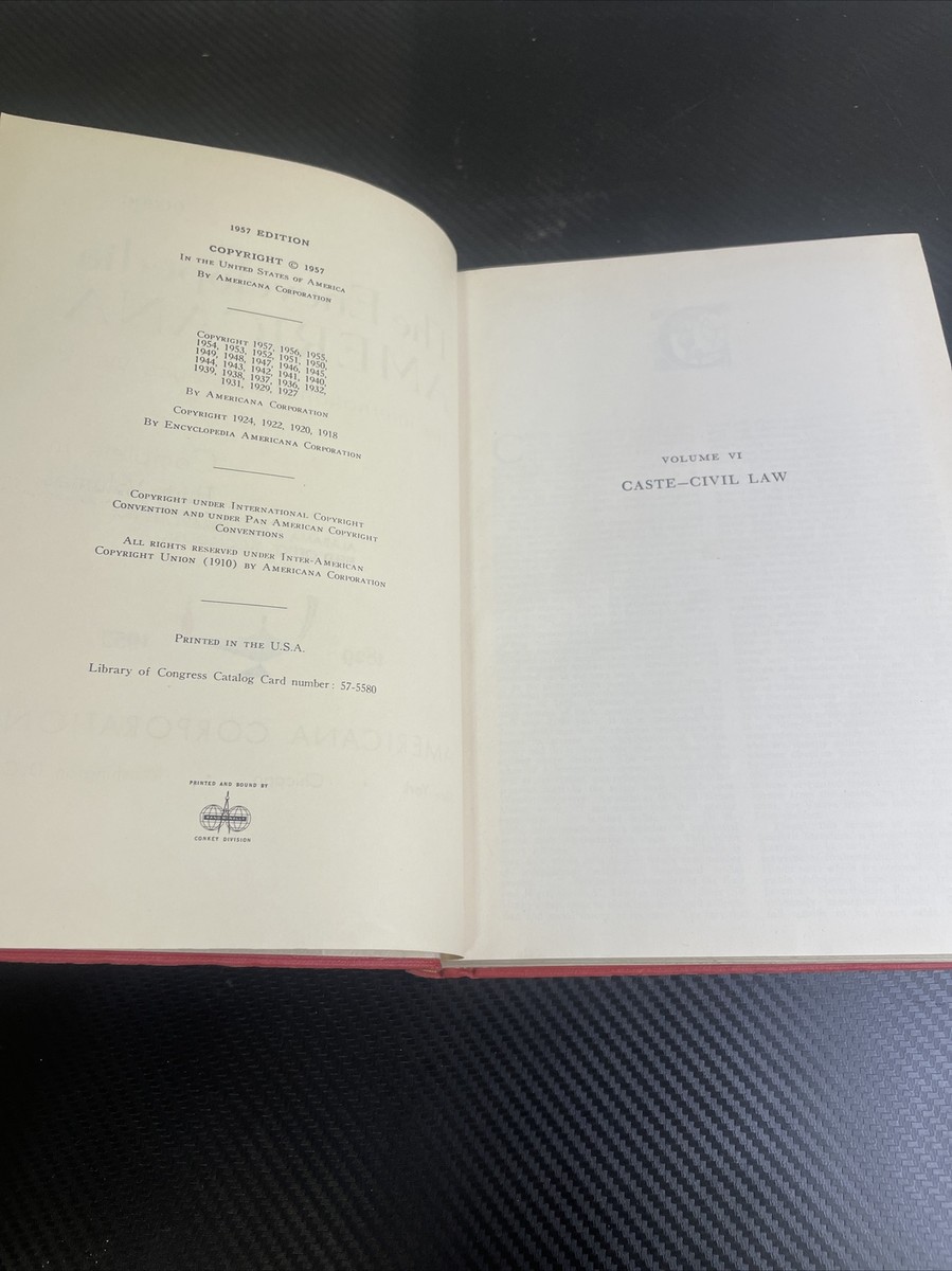The Encyclopedia Americana 1957 Edition Vol. 6, 7, 9, 10, 11