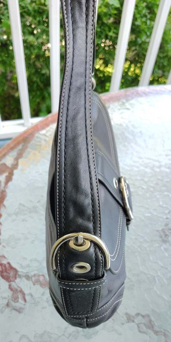 Coach F10910 MEDIUM Vintage Soho Y2K Black Leather Shoulder Bag | eBay