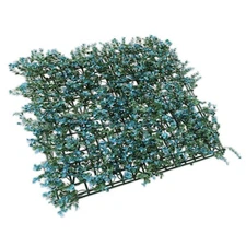 20"x20" Artificial Faux Greenery Blue Buxus Fence Screen Wall Decor Panel