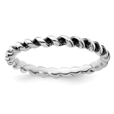  Massiver Sterlingsilber stapelbarer antiker Ring - Ring Größe 5,0