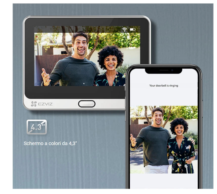 Ezviz CS-DP2C Spioncino Smart Display 4.3'' WIFI - FHD - Audio Bidirezionale Foto 2 de 4