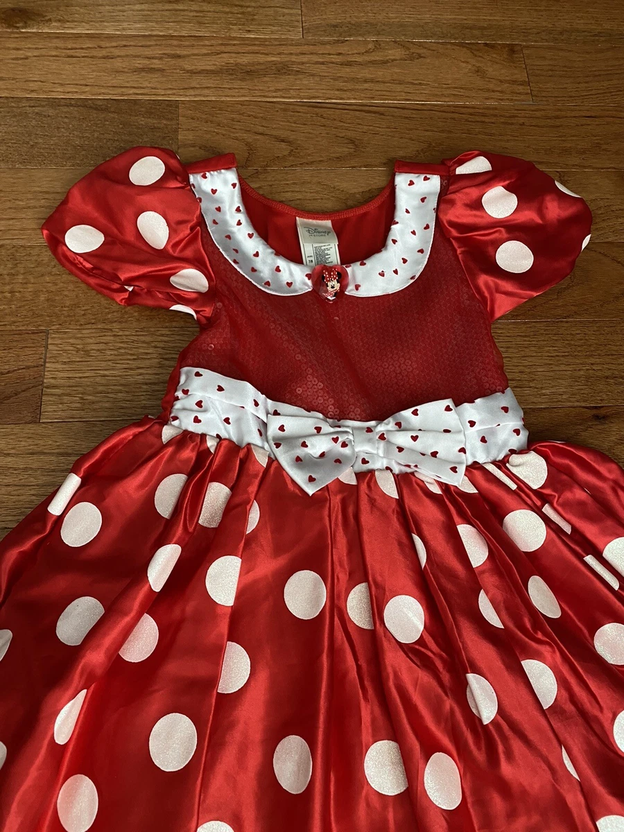 Disney Store Minnie Mouse Red Dress Costume Size 7/8