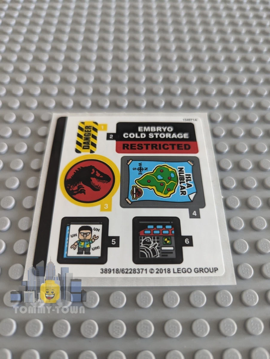 Lego jurassic world stickers clearance