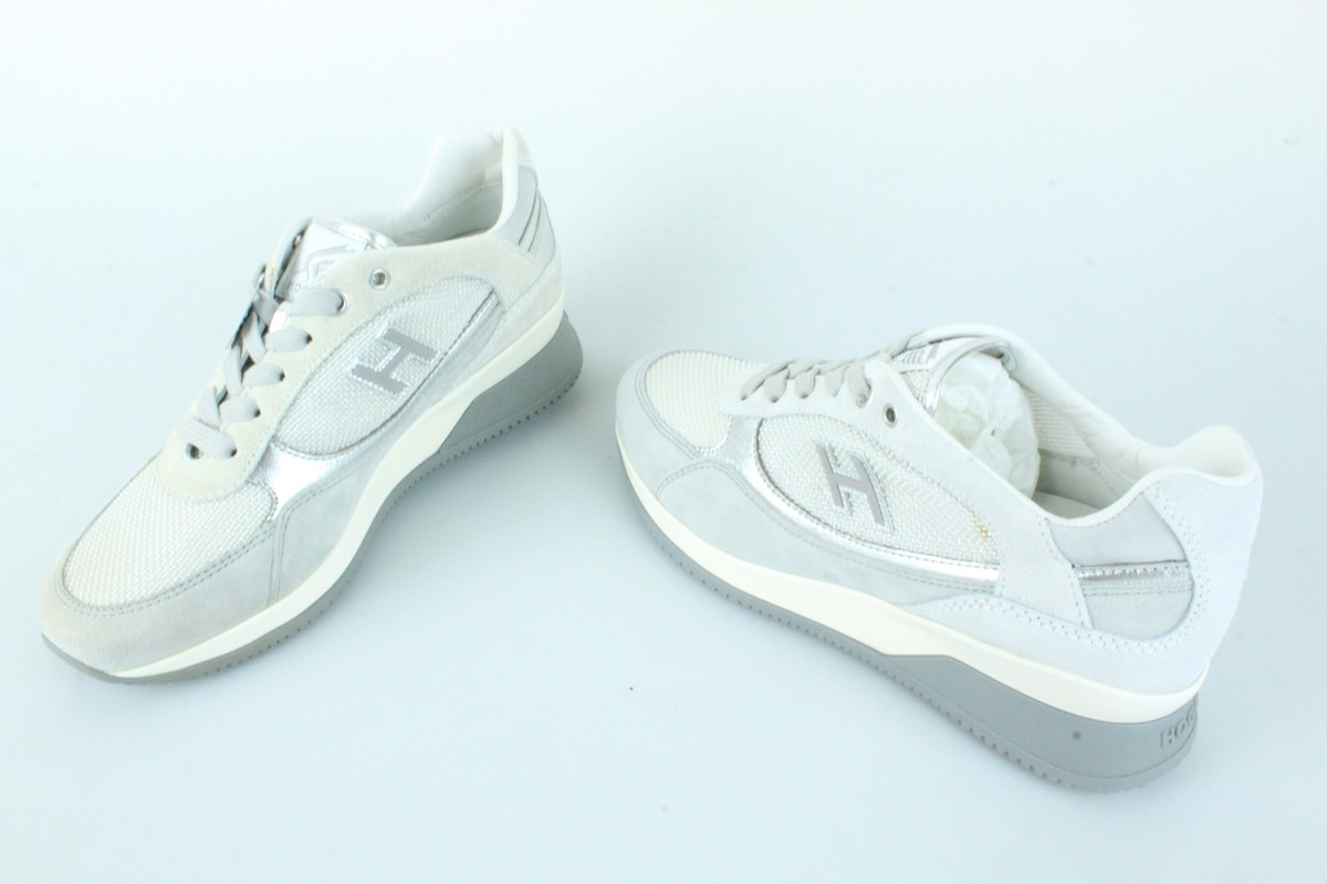 scarpe donna HOGAN EU sneakers grigio camoscio tessuto DP348 ot