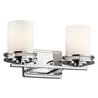 Wandleuchte Wandlampe Badezimmerleuchte Led Flurleuchte 2 Flammig Opalglas Chrom