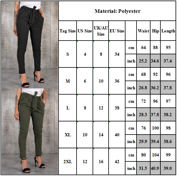 smart work trousers womens high waisted