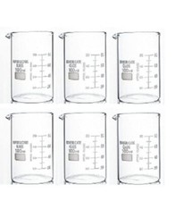 BOROSILICATE GLASS BEAKERS 100ML, 6 